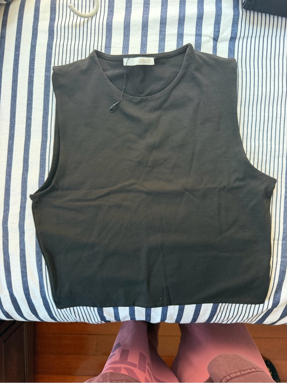 Zara Black Sleeveless Crop Tank